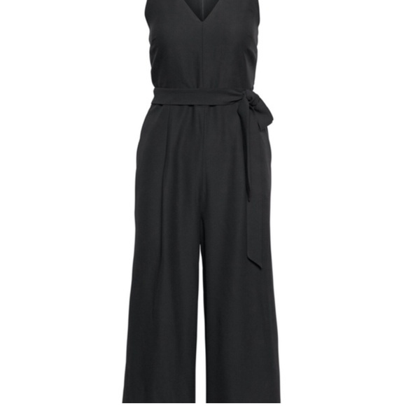 Banana Republic Black V-Neck Tie-Waist Jumpsuit - Picture 3 of 3